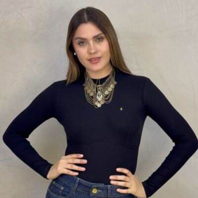 BLUSA CAFARENA CORINA - L, Negro