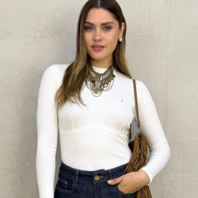 BLUSA CAFARENA CORINA - L, Blanco