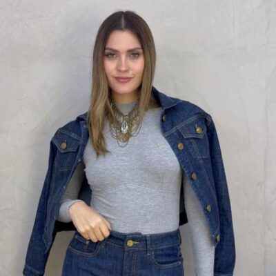 BLUSA CAFARENA CORINA - S, Gris