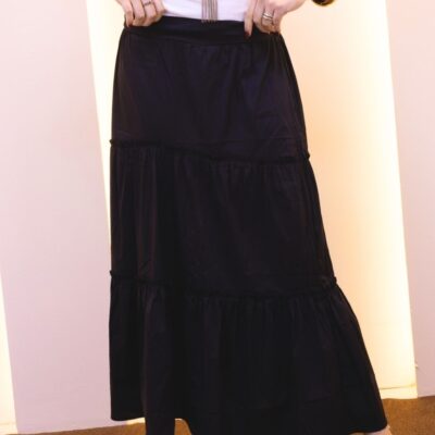 Maxi Falda Negra - Negro, STD