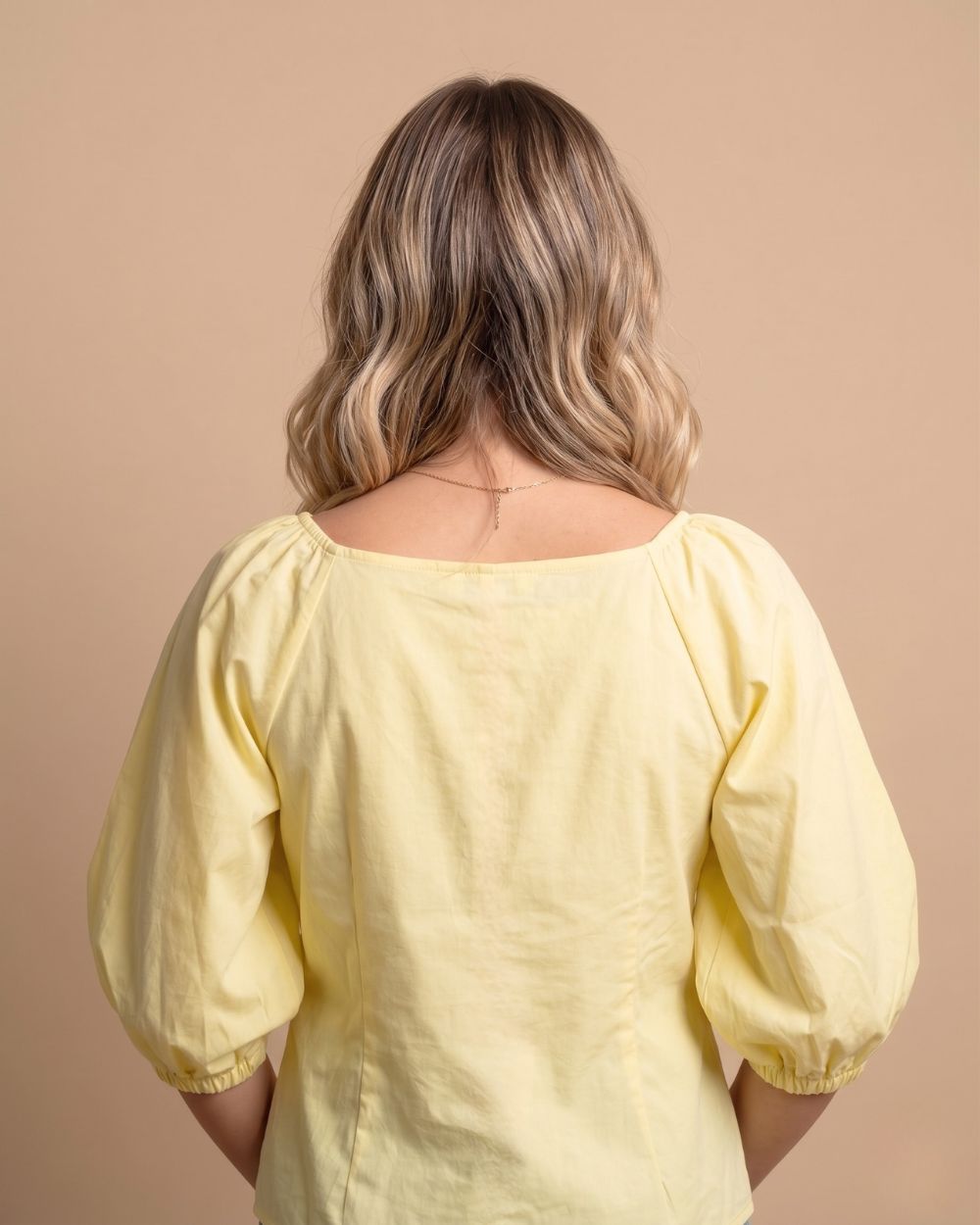 Blusa Popelina Gloria - 6 amarrillo popelina, L