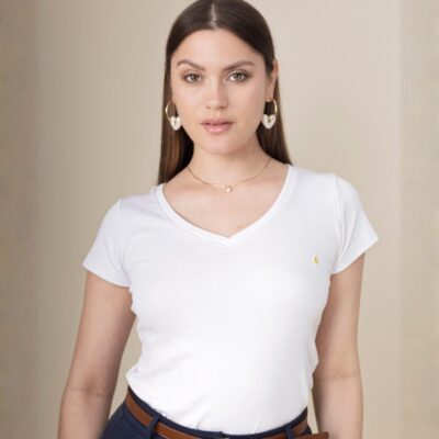 POLO COTTON PIMA VIVIAN - Blanco, M