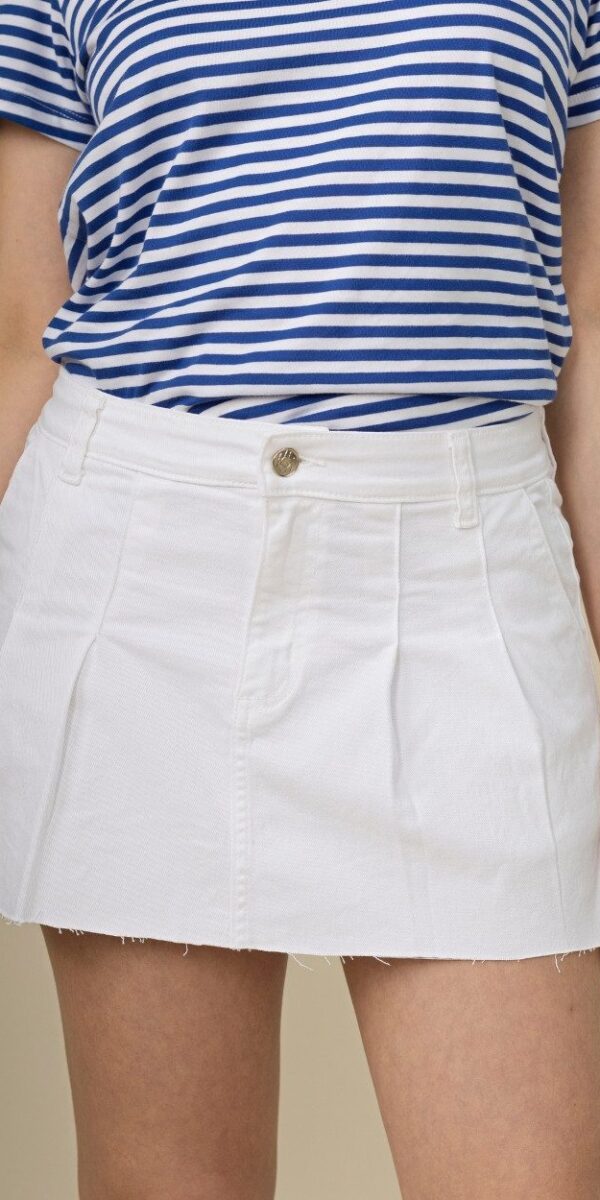 Falda Denim Drill Teniss - Blanco, 32