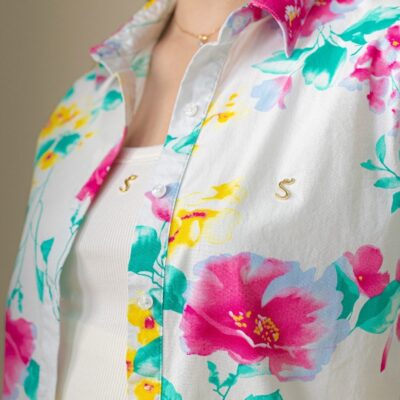 BLUSA FLOREADA FATIMA - Fucsia, S