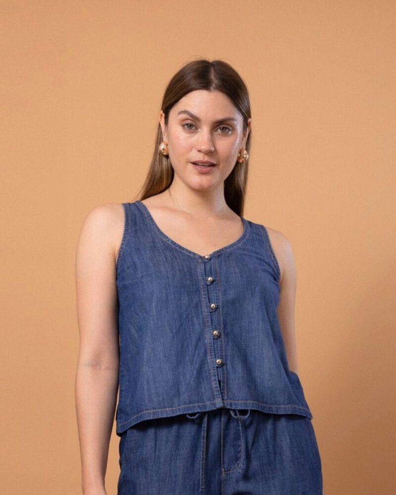 Blusa Denim Chanel