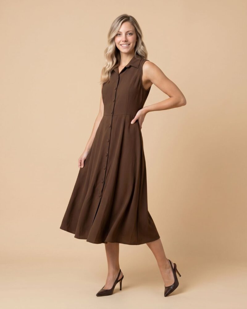 VESTIDO DE CORTE CLASICO TANIA