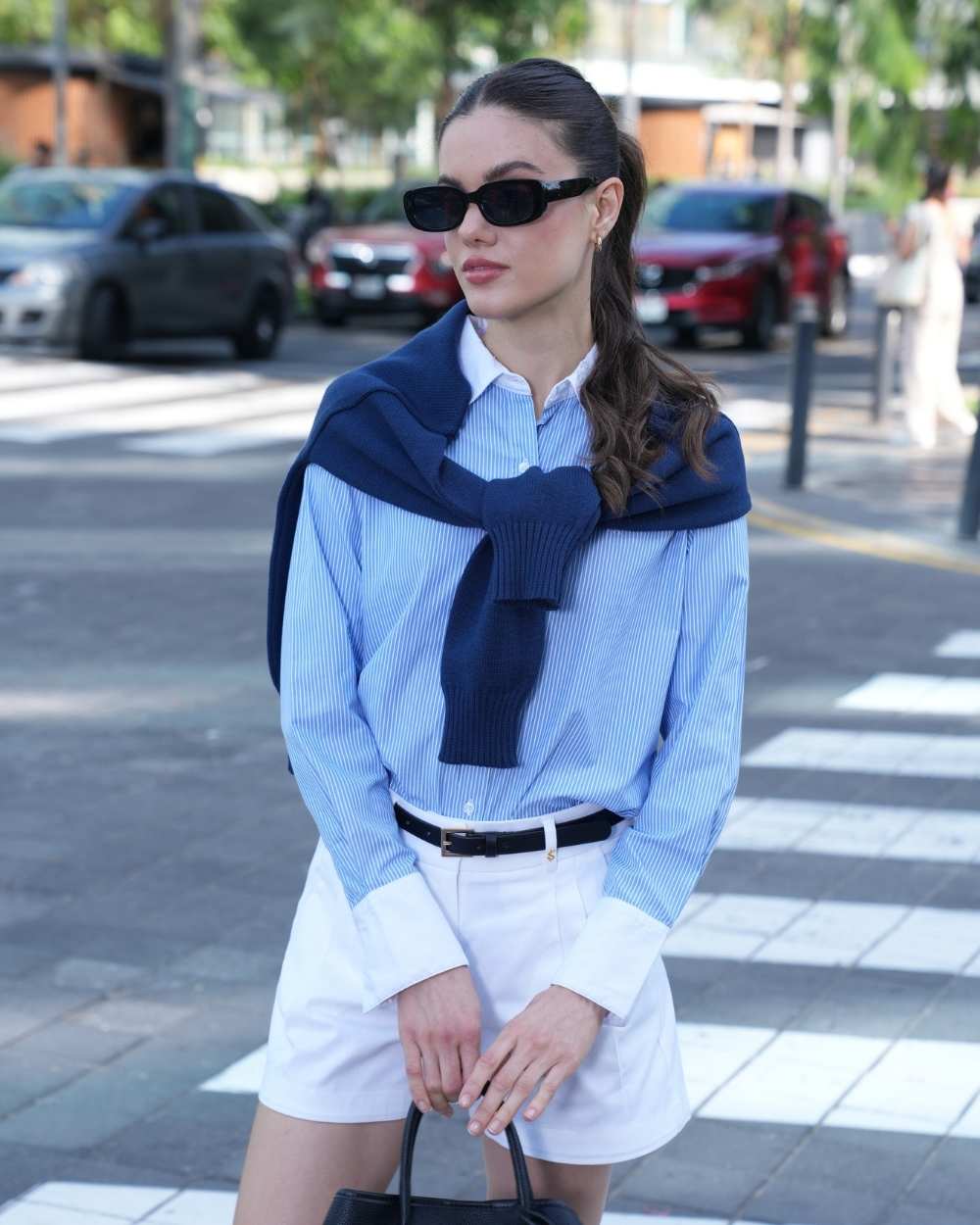 BLUSA COTTON LISTADA BLANCA